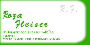 roza fleiser business card